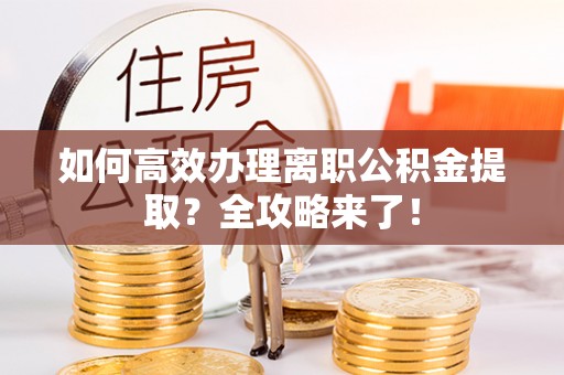装修如何高效办理离职公积金提取？全攻略来了！