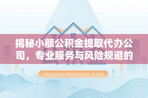 装修揭秘小额公积金提取代办公司，专业服务与风险规避的平衡艺术